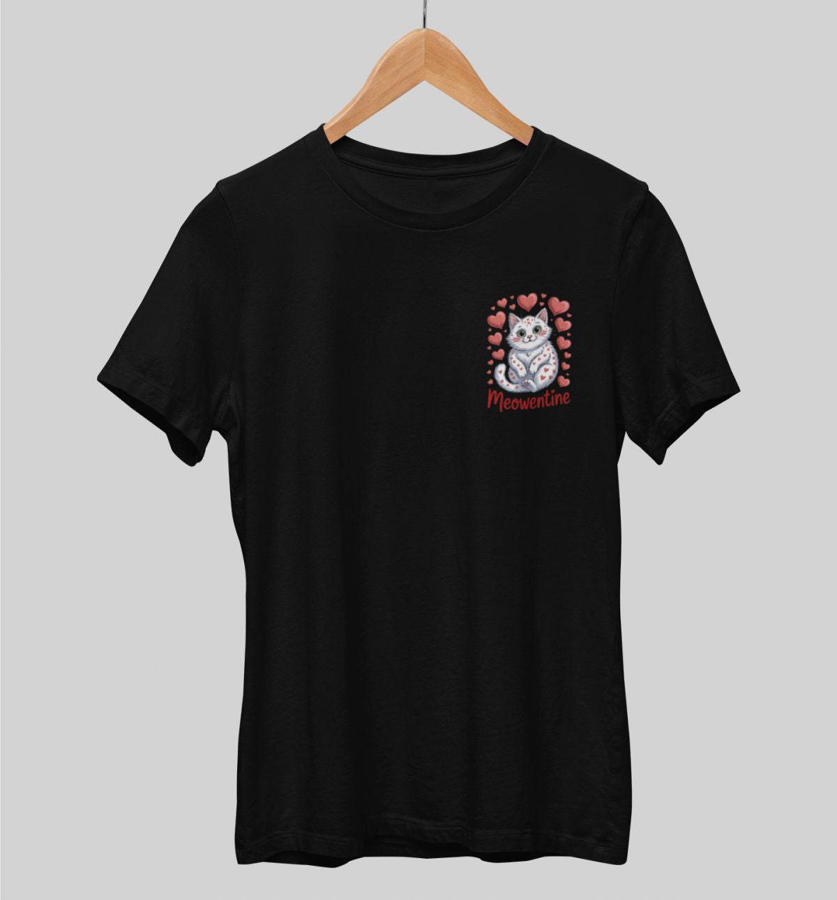 Czarna UNISEX koszulka Meowentine