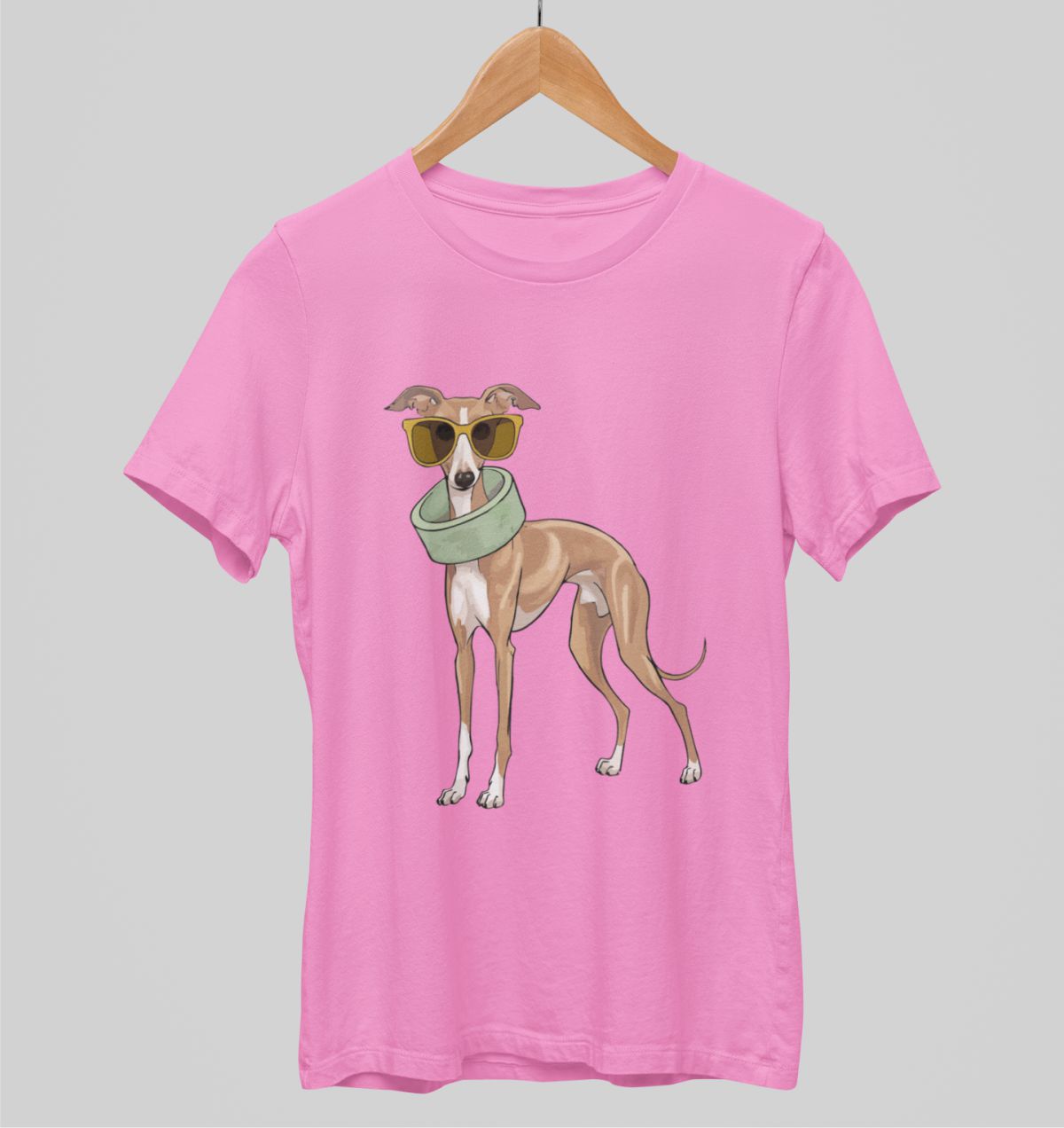 Różowe koszulki UNISEX Stylowy szczeniak
