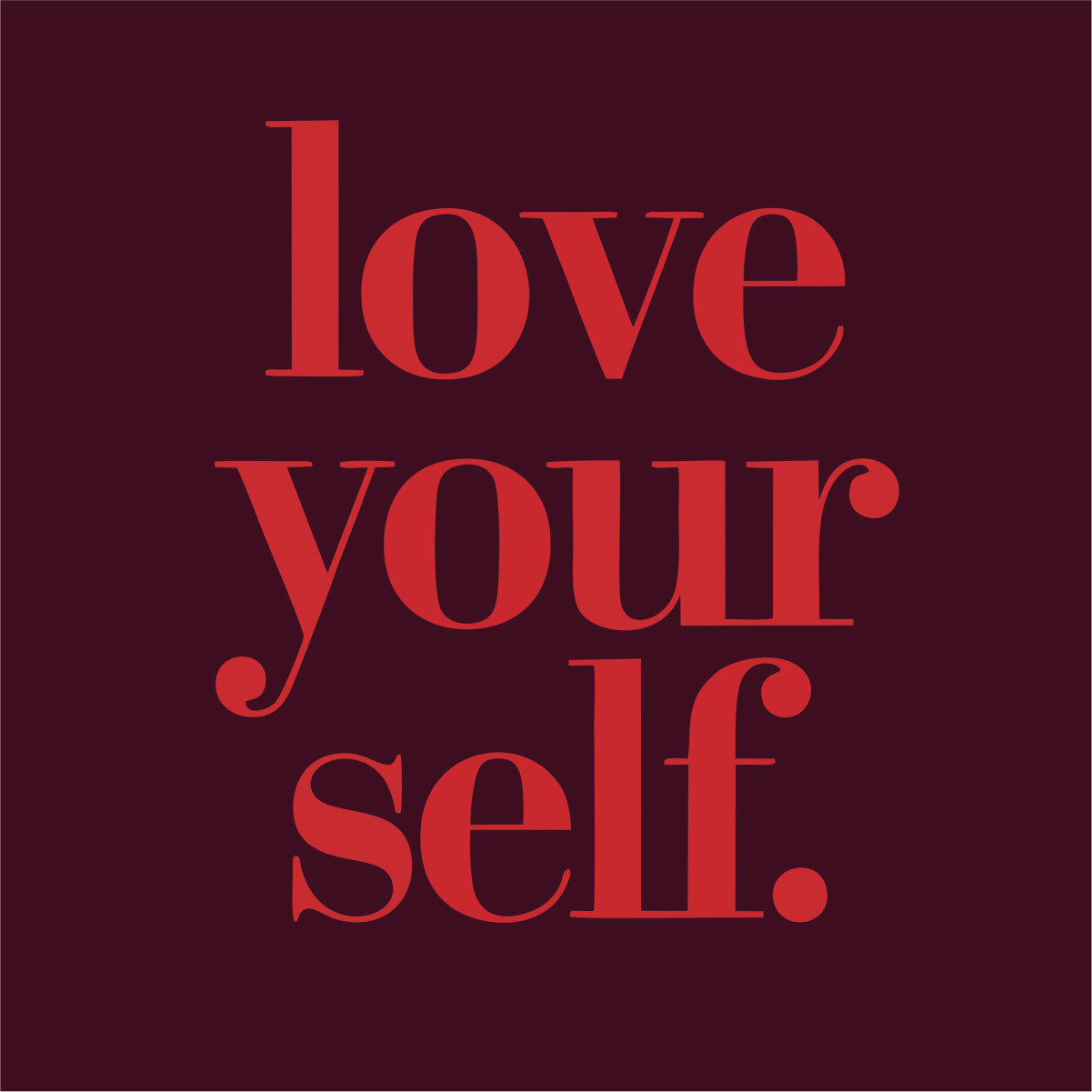 Bordowa UNISEX koszulka "LOVE YOURSELF"