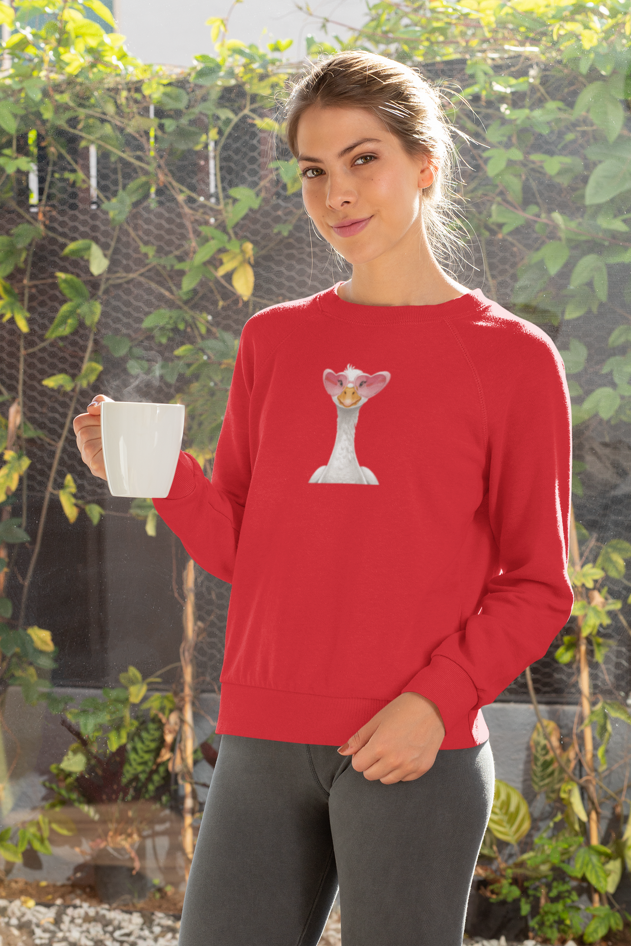 Bluza UNISEX czerwona Gęś