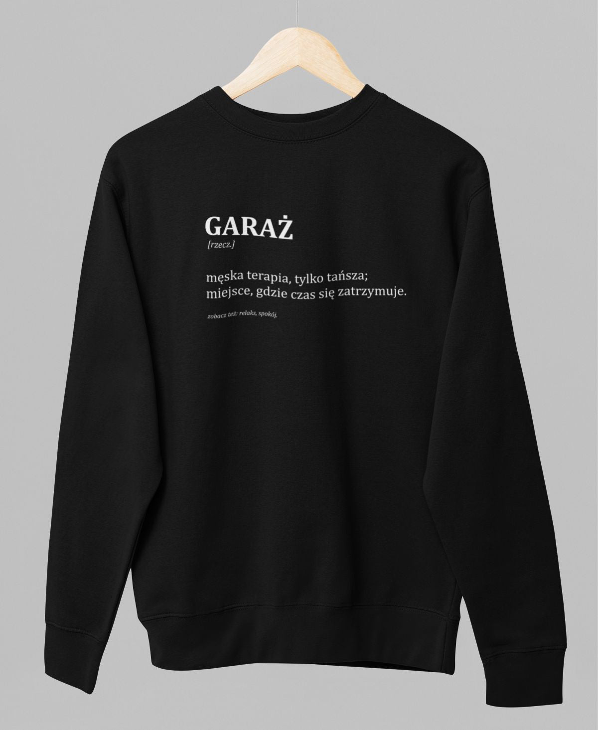 Bluza UNISEX czarna GARAŻ