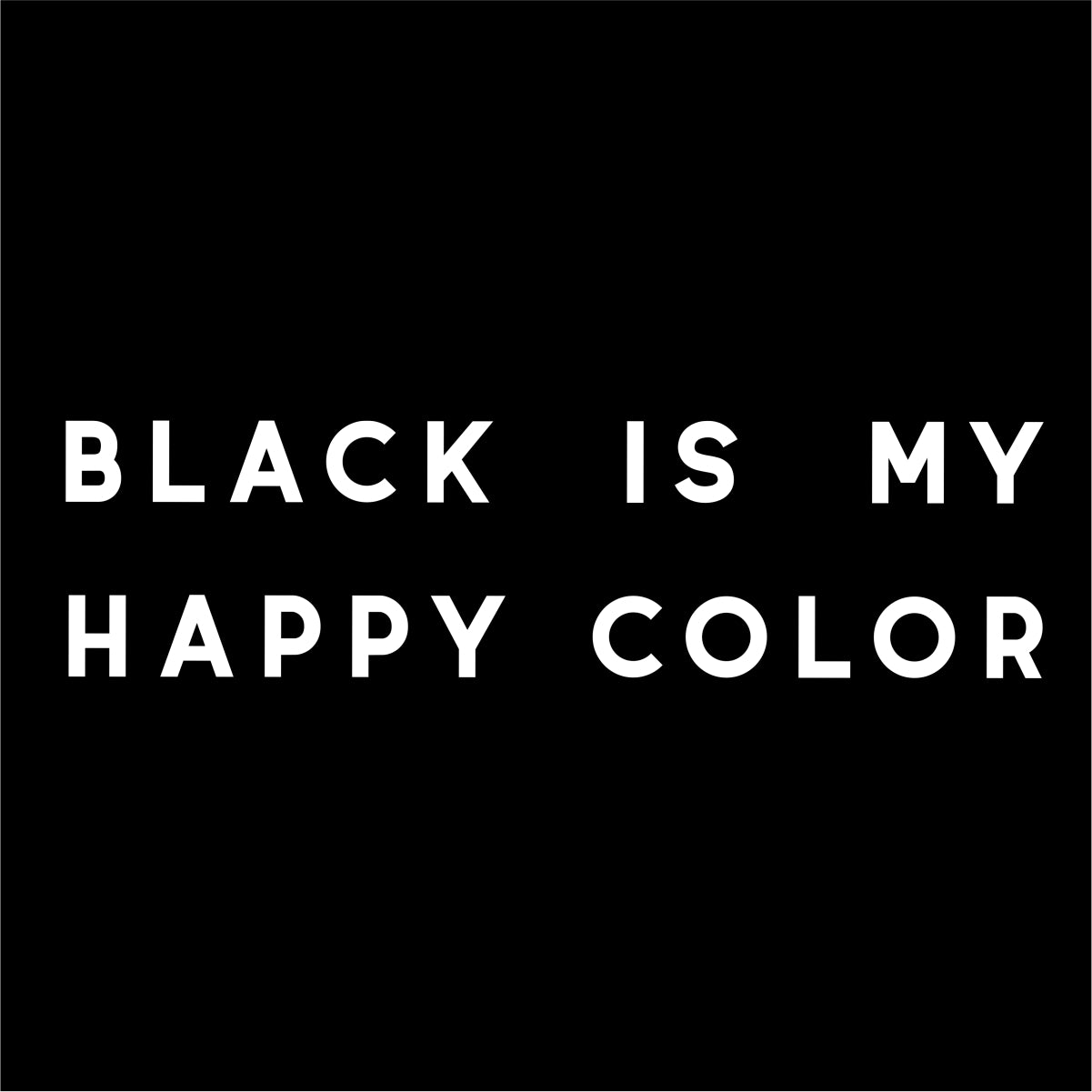 Czarna UNISEX koszulka Black is my happy color (Wydrukowane. Wysyłamy od razu.)