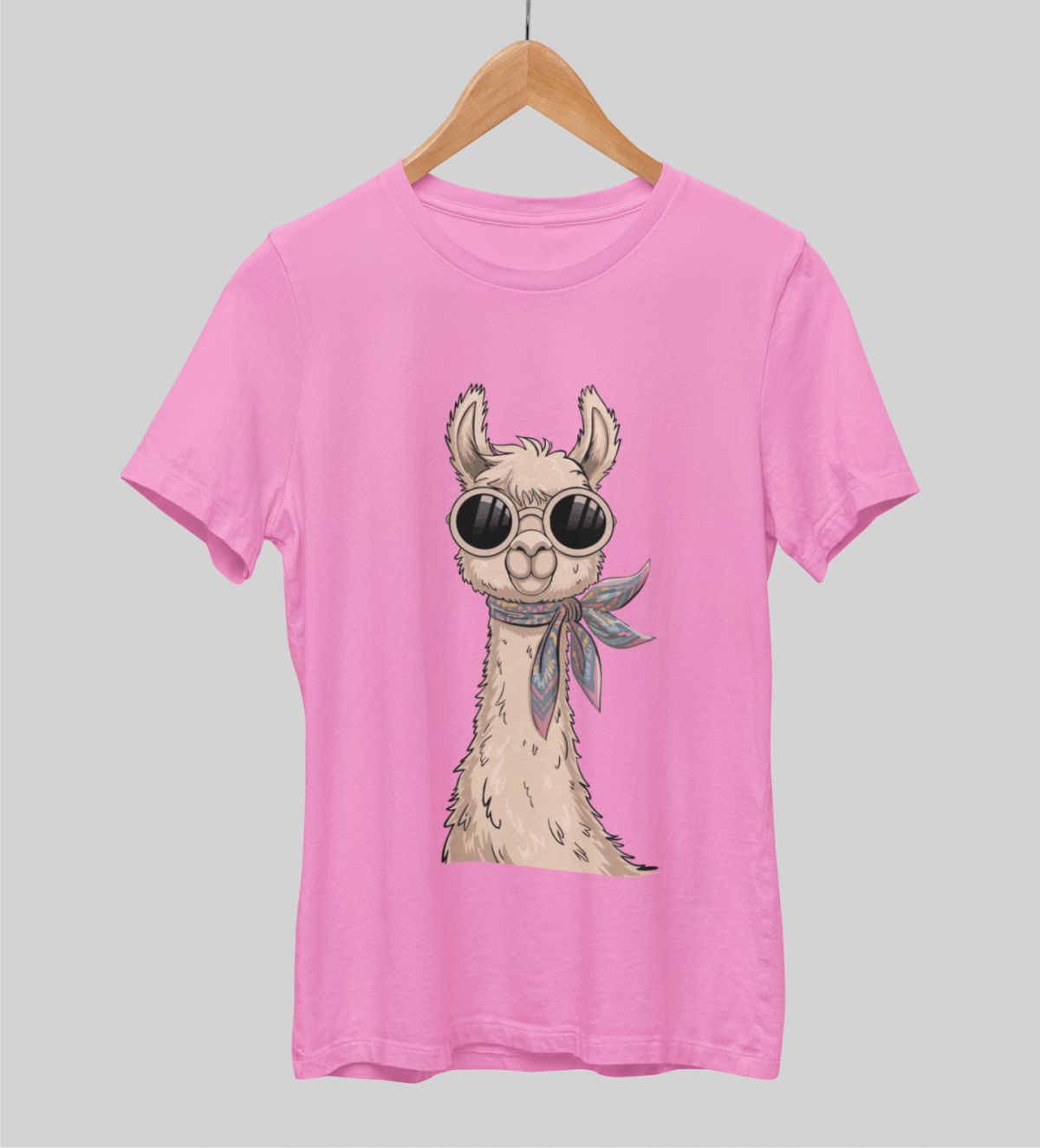 Różowe koszulki UNISEX Stylowa alpaka