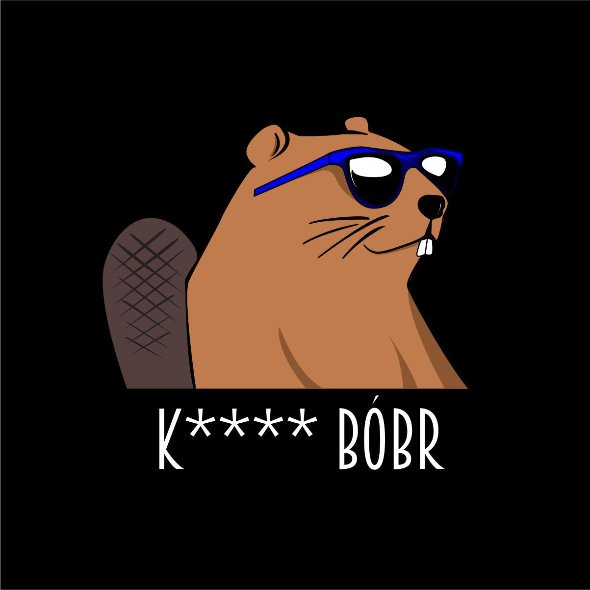 Czarna koszulka UNISEX "Bóbr"