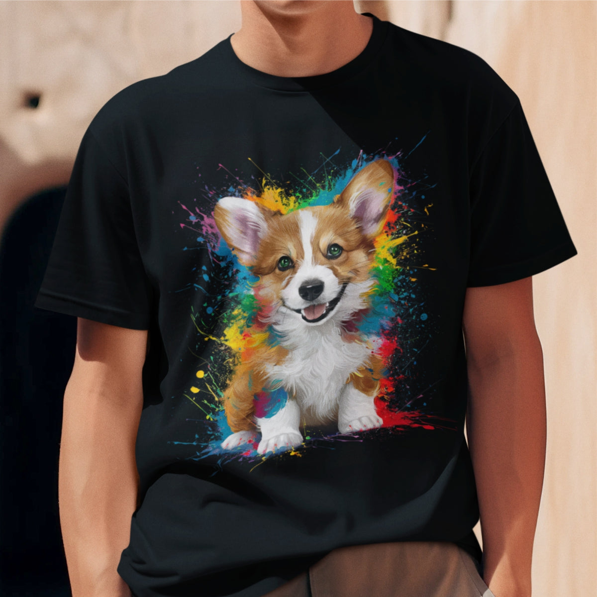 Czarna koszulka "Korgi"