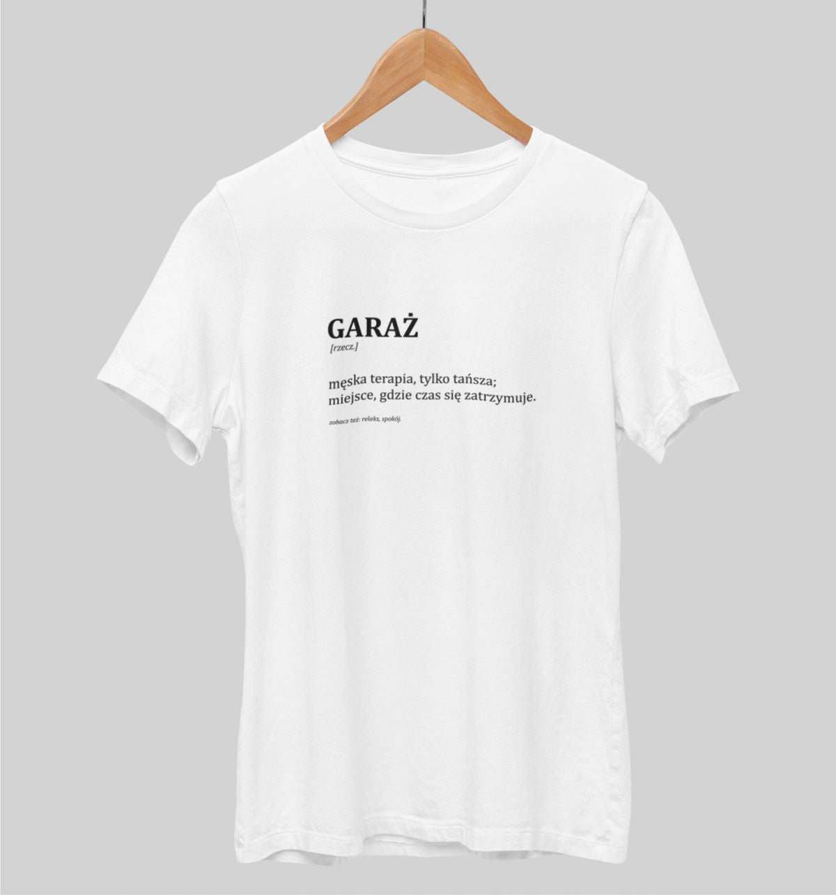 Białe koszulki UNISEX GARAŻ