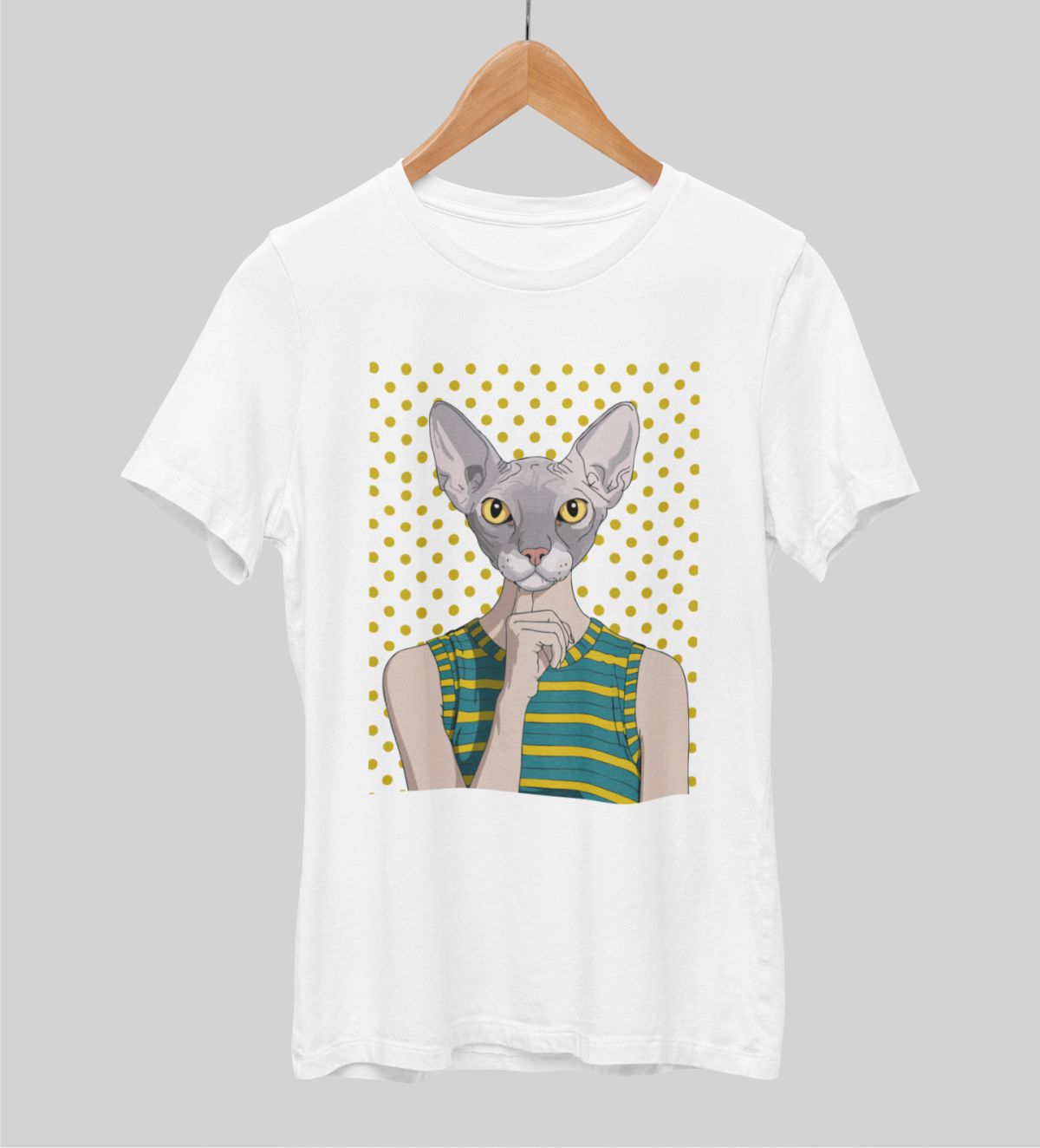 Białe koszulki UNISEX Sfinks