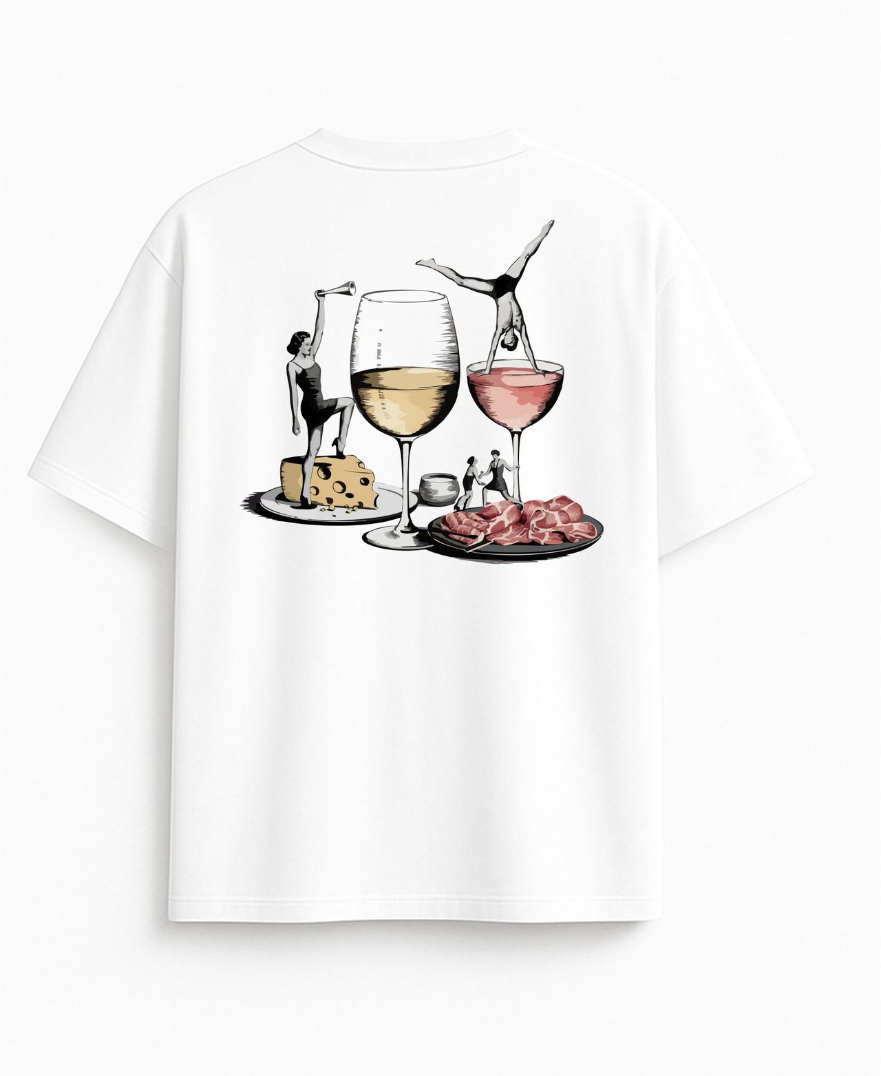 Oversizowy biały Koszulka "Let's get"