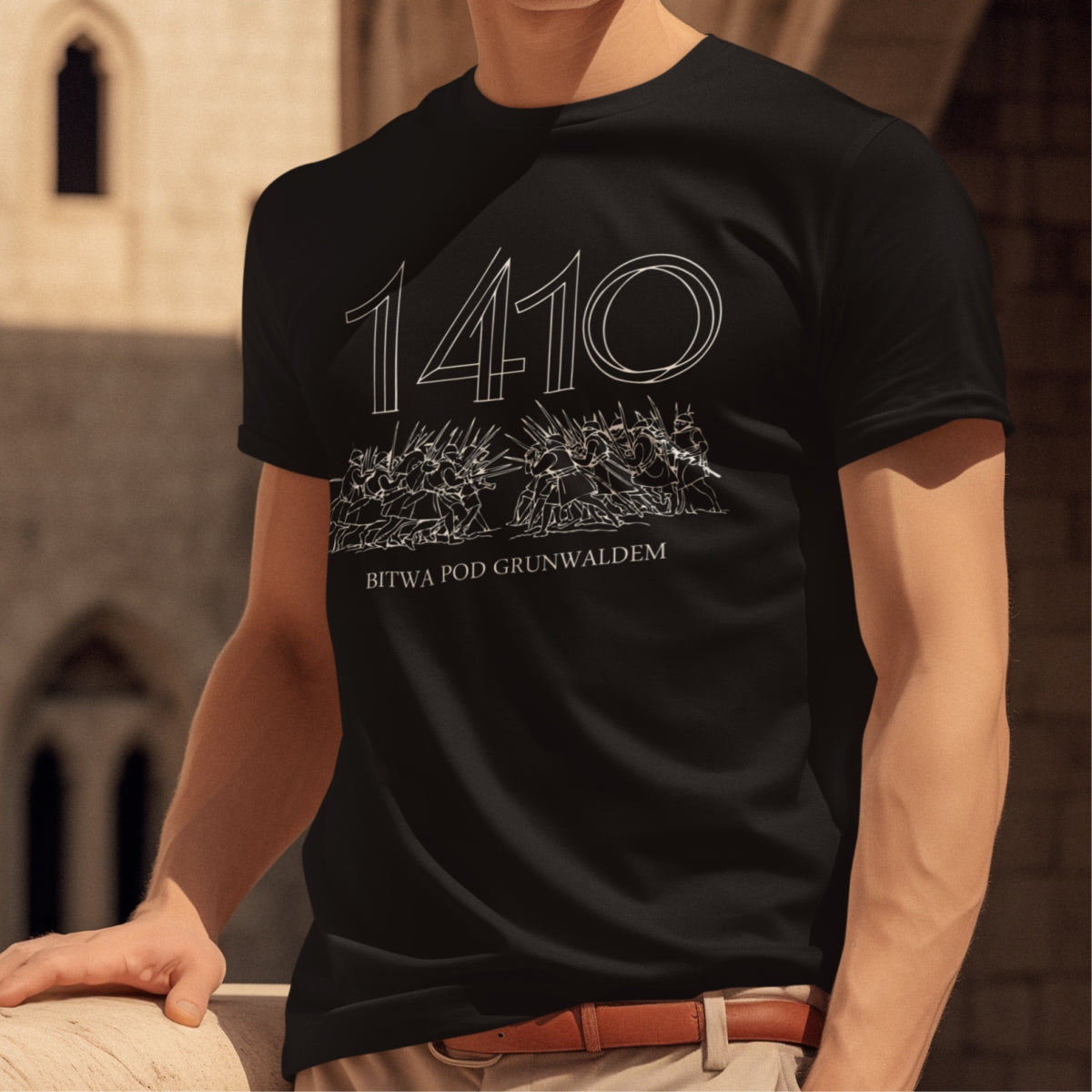 Czarna koszulka UNISEX "Bitwa"