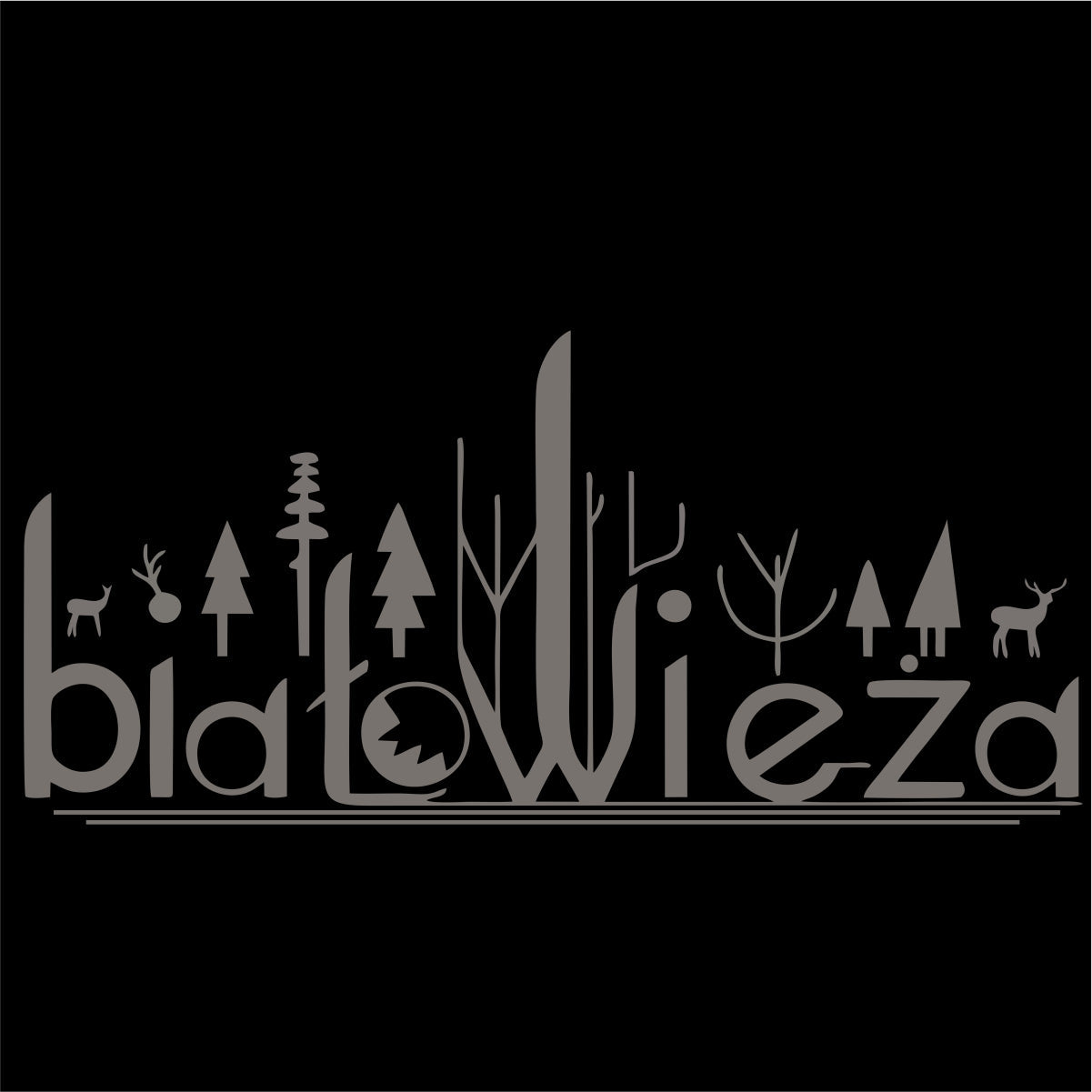 Czarna koszulka UNISEX "Las Białowieski"