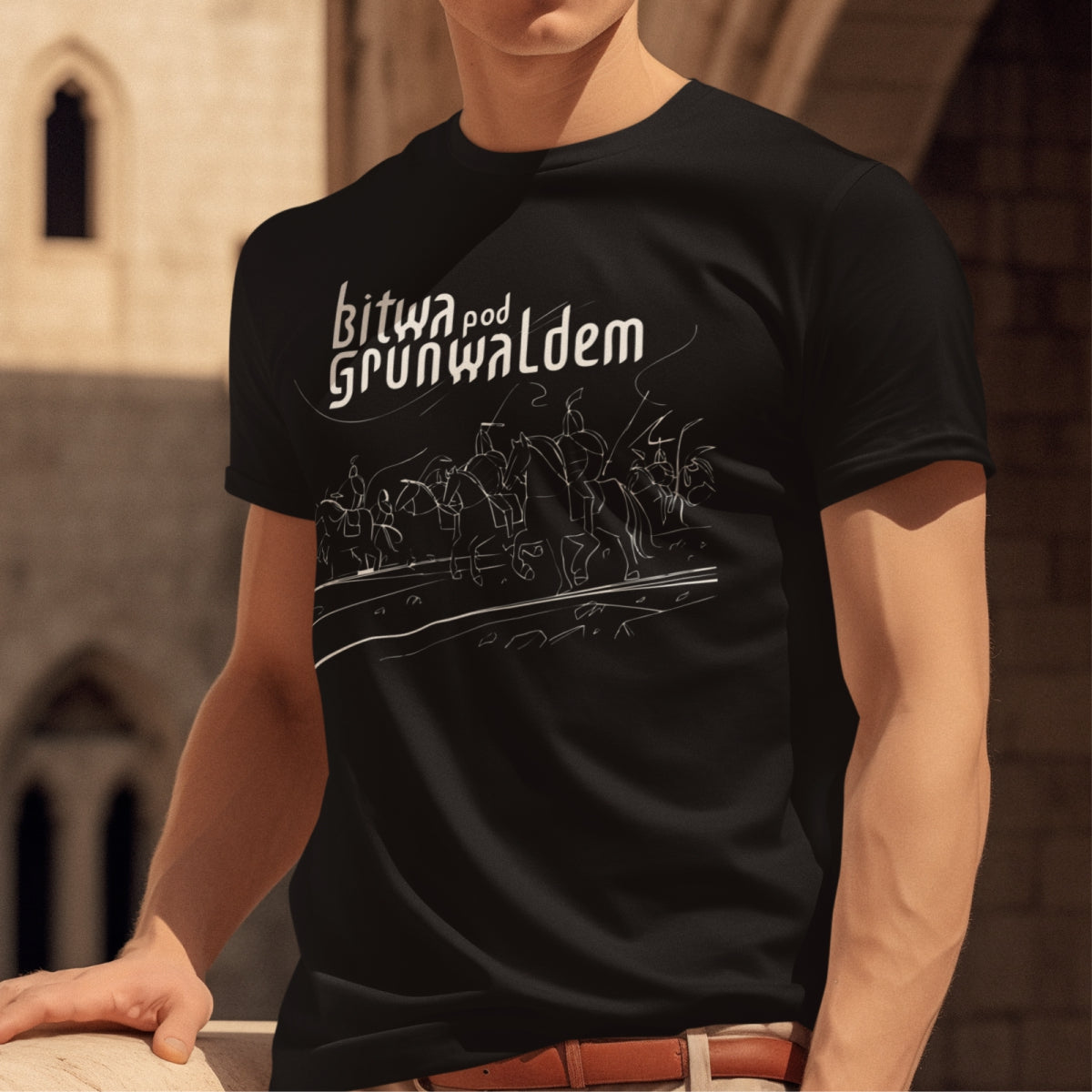 Czarna koszulka UNISEX „Miejsce Bitwy”