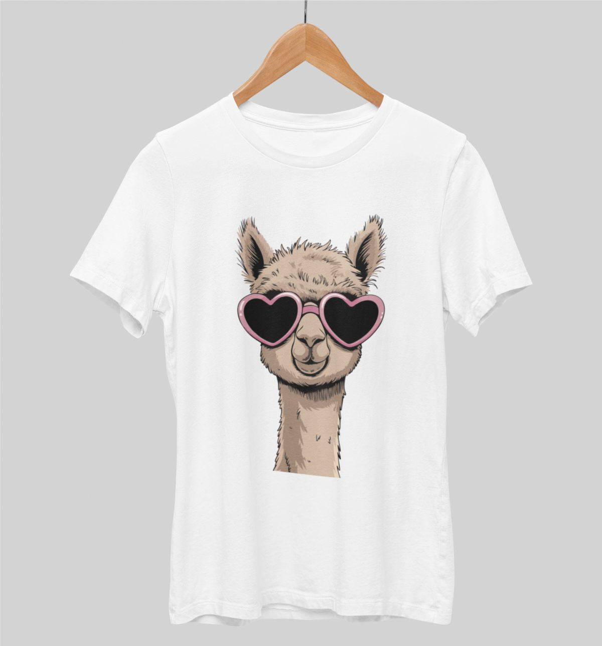 Białe koszulki UNISEX Fajna alpaka