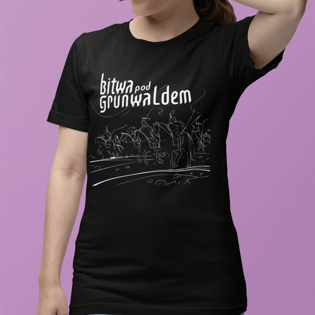 Czarna koszulka UNISEX „Miejsce Bitwy”