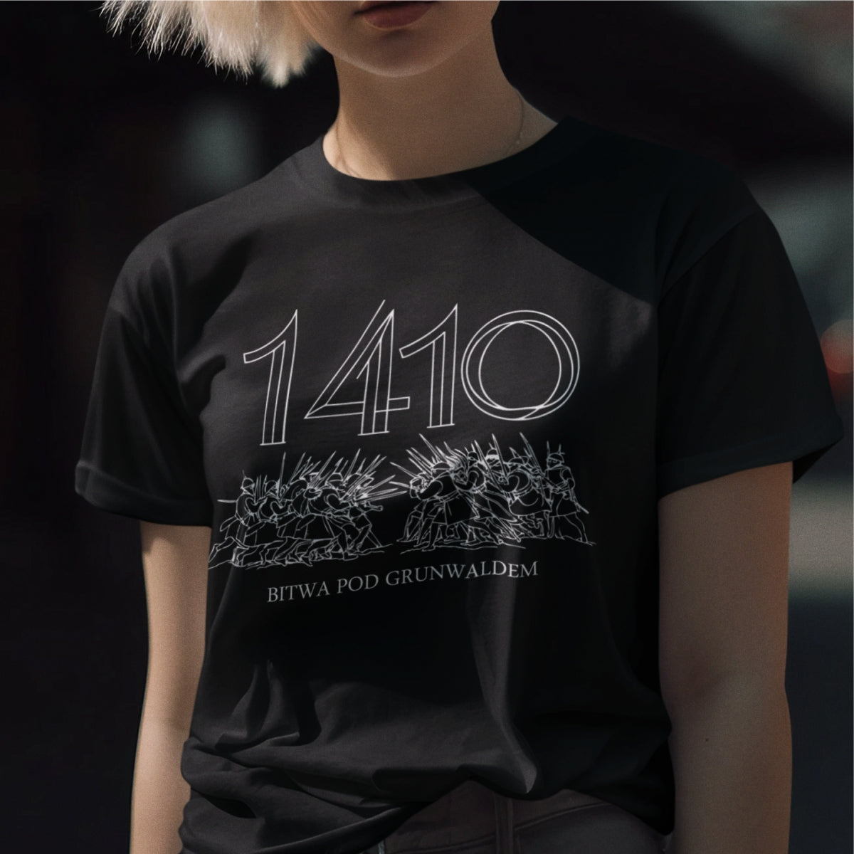 Czarna koszulka UNISEX "Bitwa"