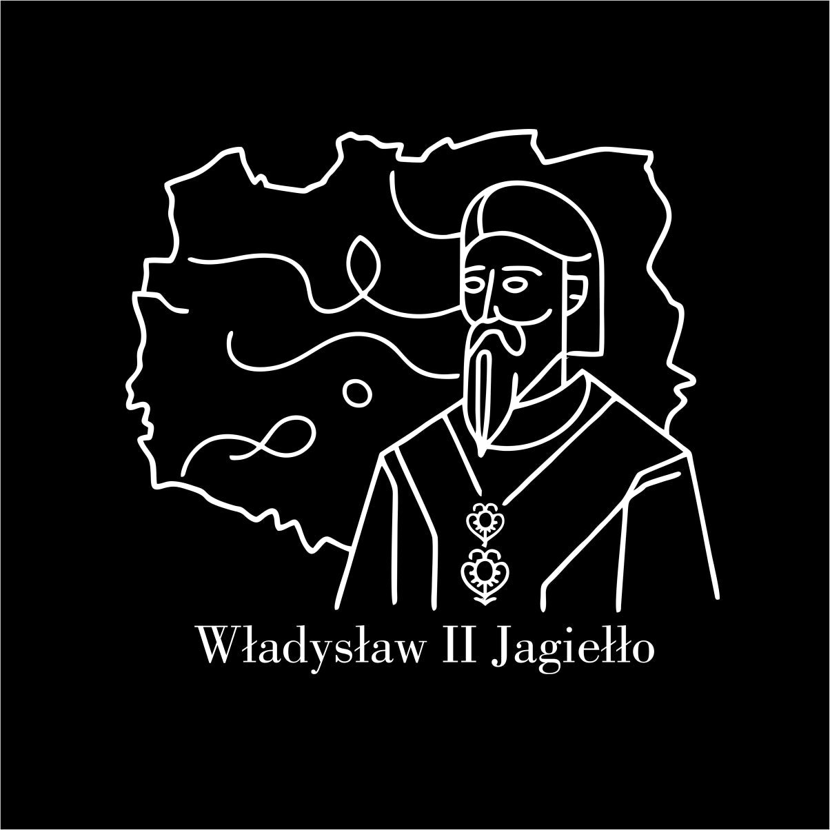 Czarna koszulka UNISEX "Władysław II Jagiełło"