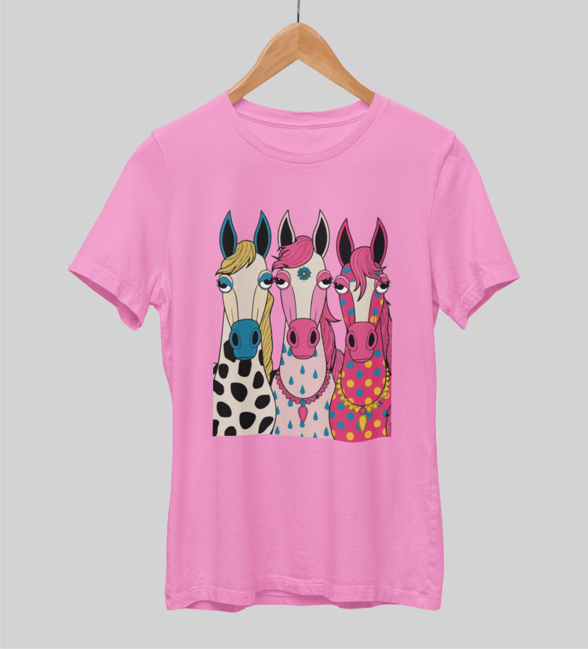 Różowe koszulki UNISEX Koniki