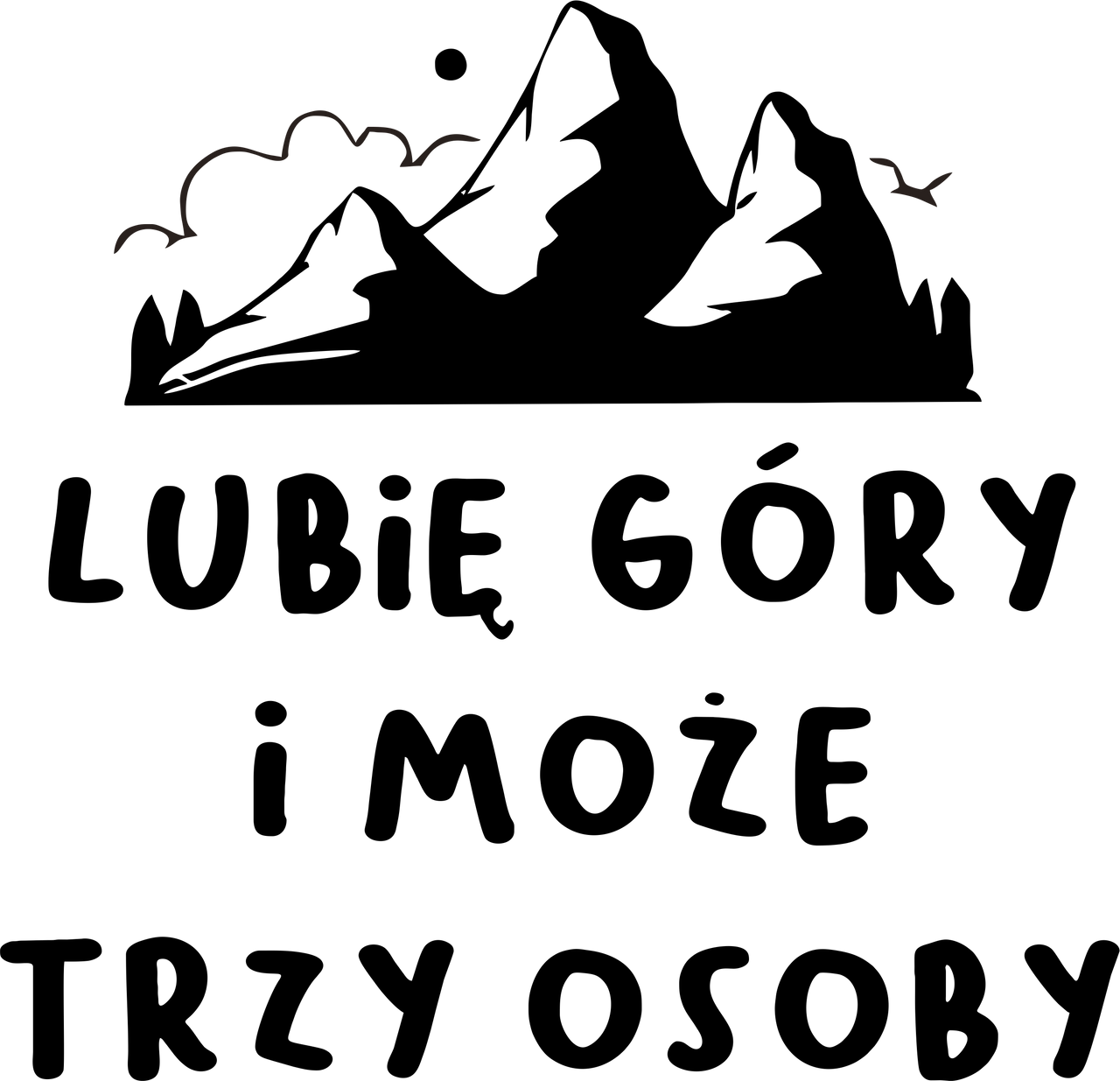 Bluza czarna „Lubie góry i może trzy osoby”