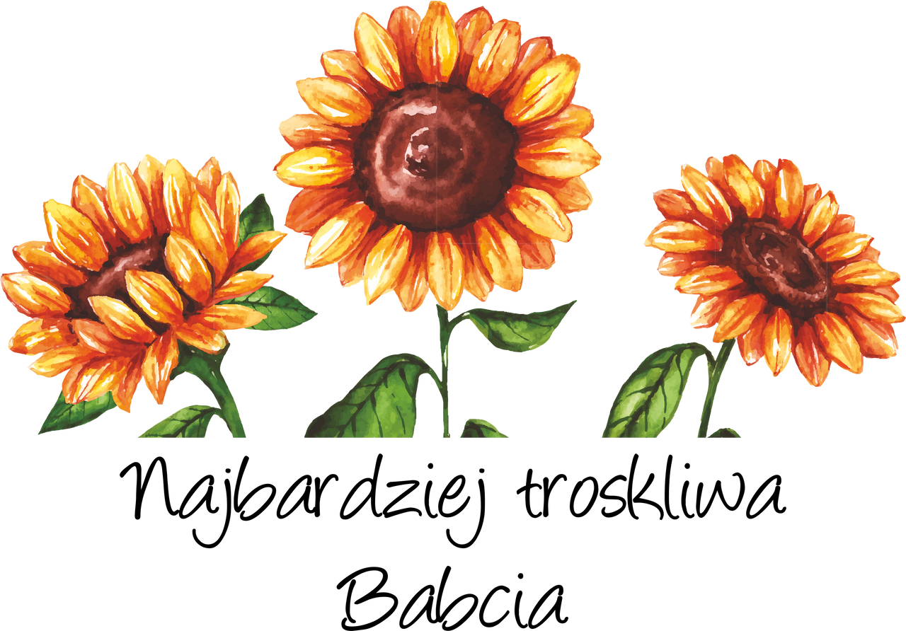 Czarna UNISEX koszulka najnowsza troskliwa babcia