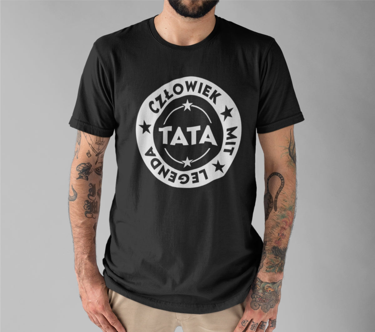 Czarna koszulka UNISEX "Kolorowy wujek"