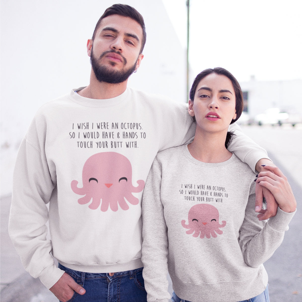 Valged kapuutsita dressiplusid paaridele „Kaheksjalg”