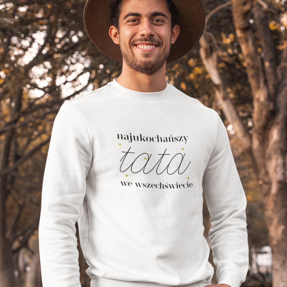 Bluza biała Najukochańszy tata we wszechświecie