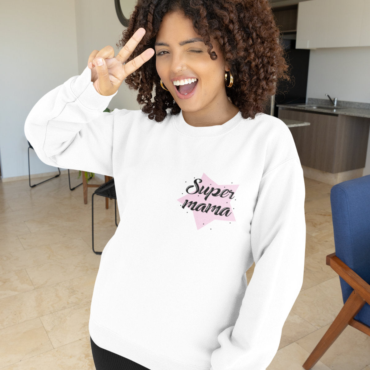 Bluza biała Super mama