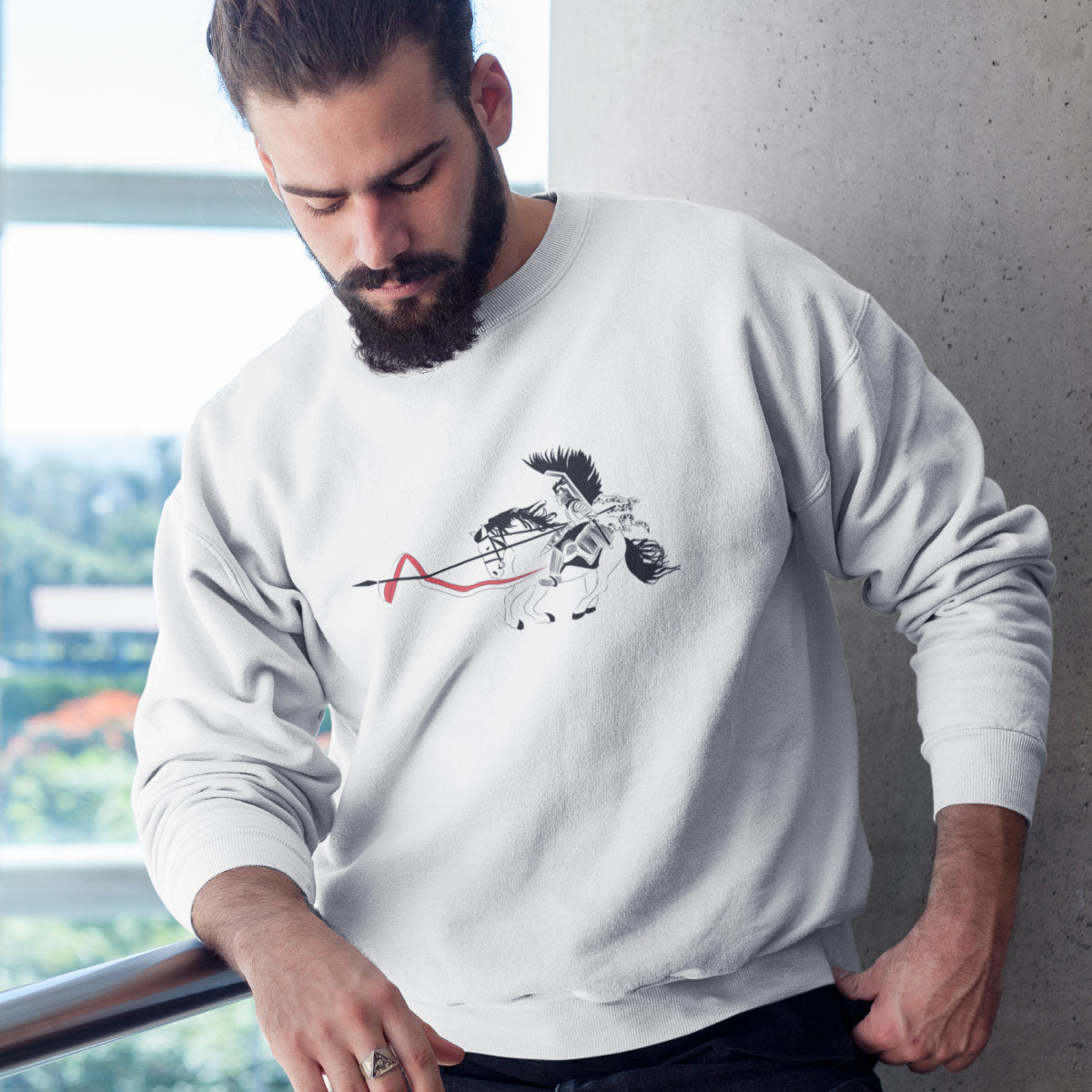 Bluza UNISEX biała Husarz