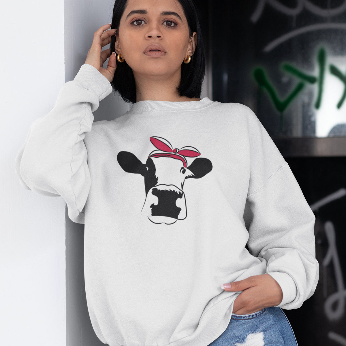 Bluza UNISEX biała polska krowa