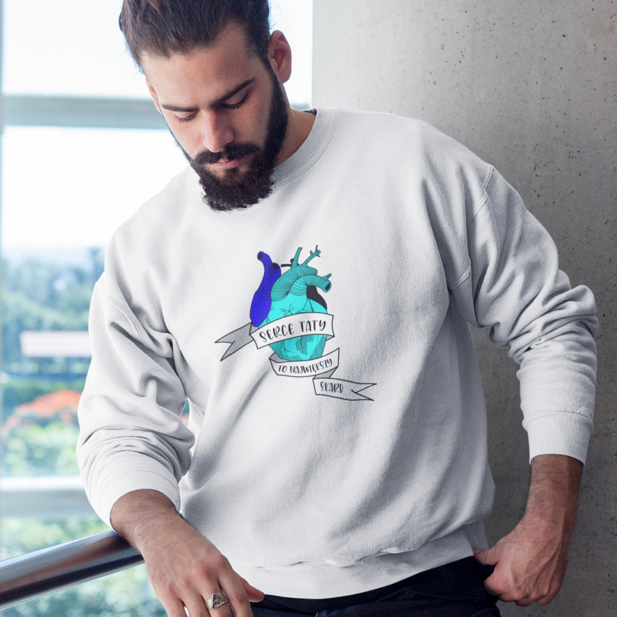 Bluza biała  Serce taty