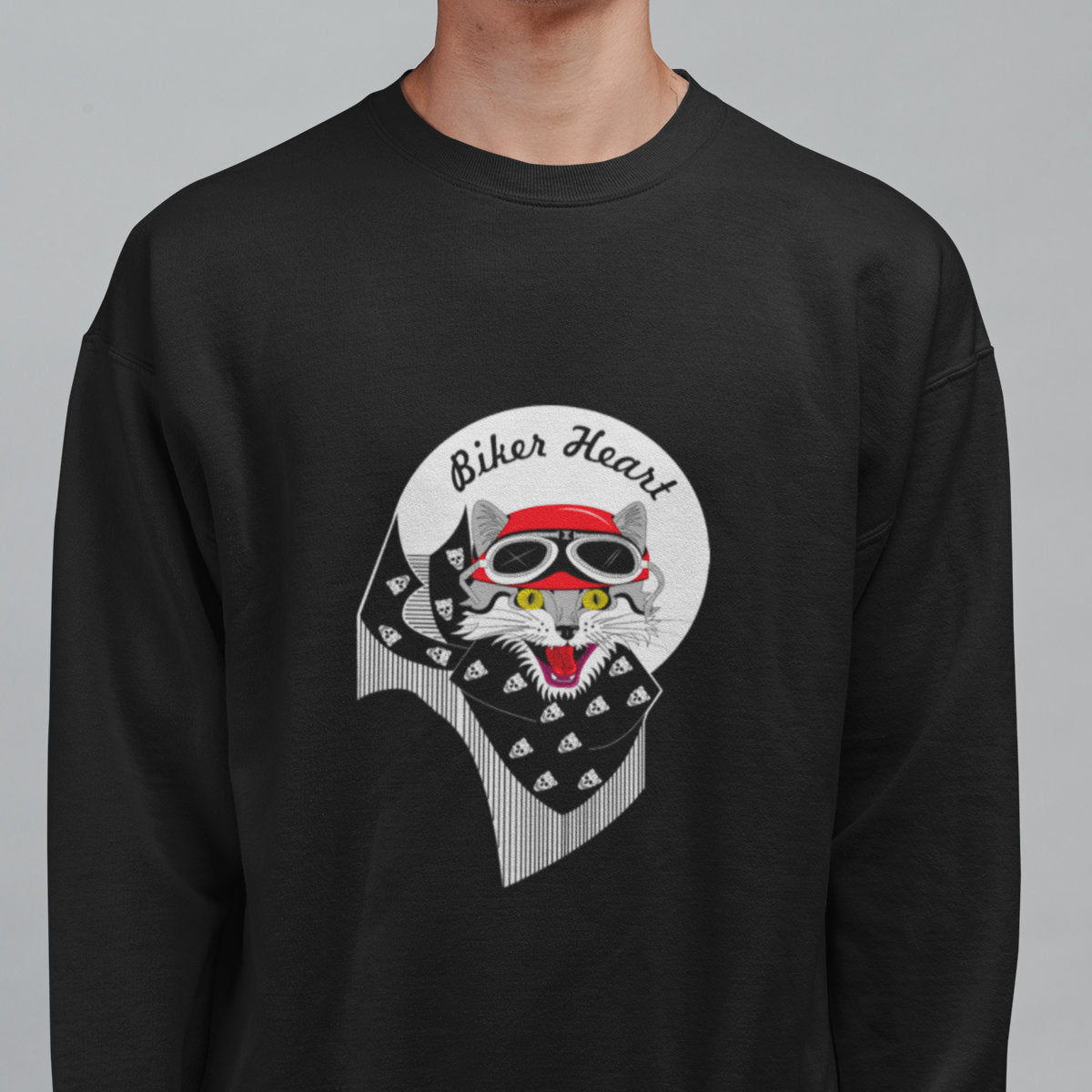 Czarna bluza Biker heart