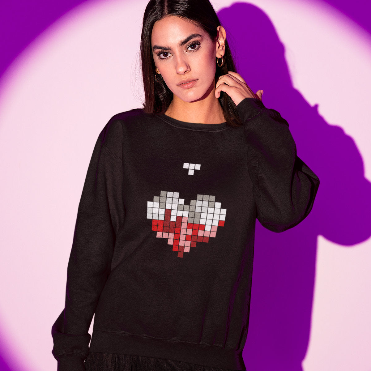 Bluza czarna UNISEX Polski tetris