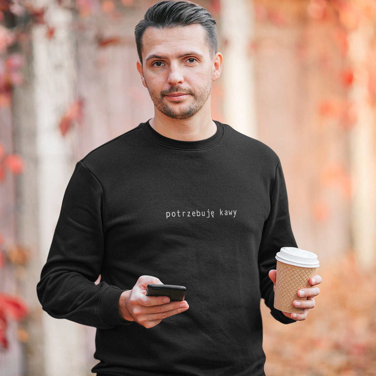 Bluza czarna Potrzebuję kawy