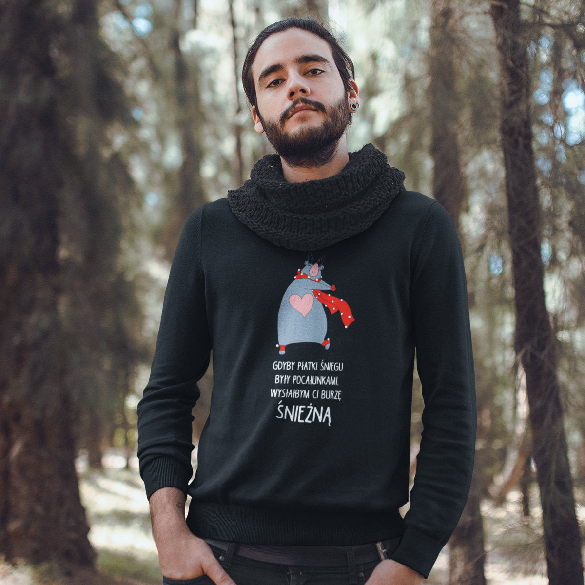 Czarna bluza Burze śnieżna