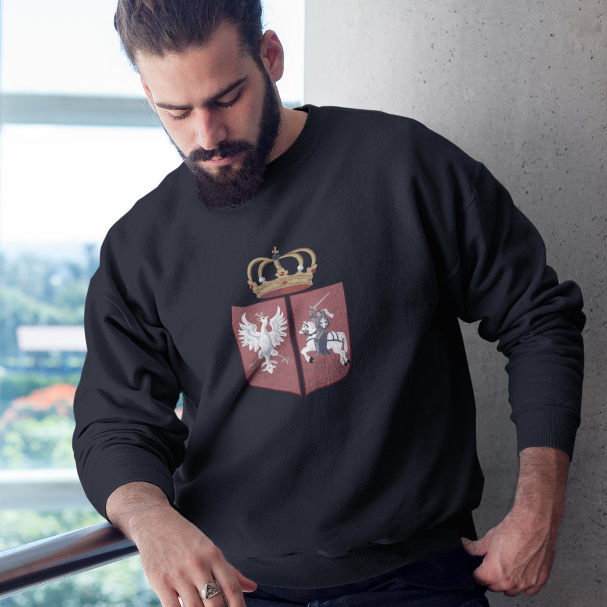 Bluza UNISEX czarna Herb powstańczy