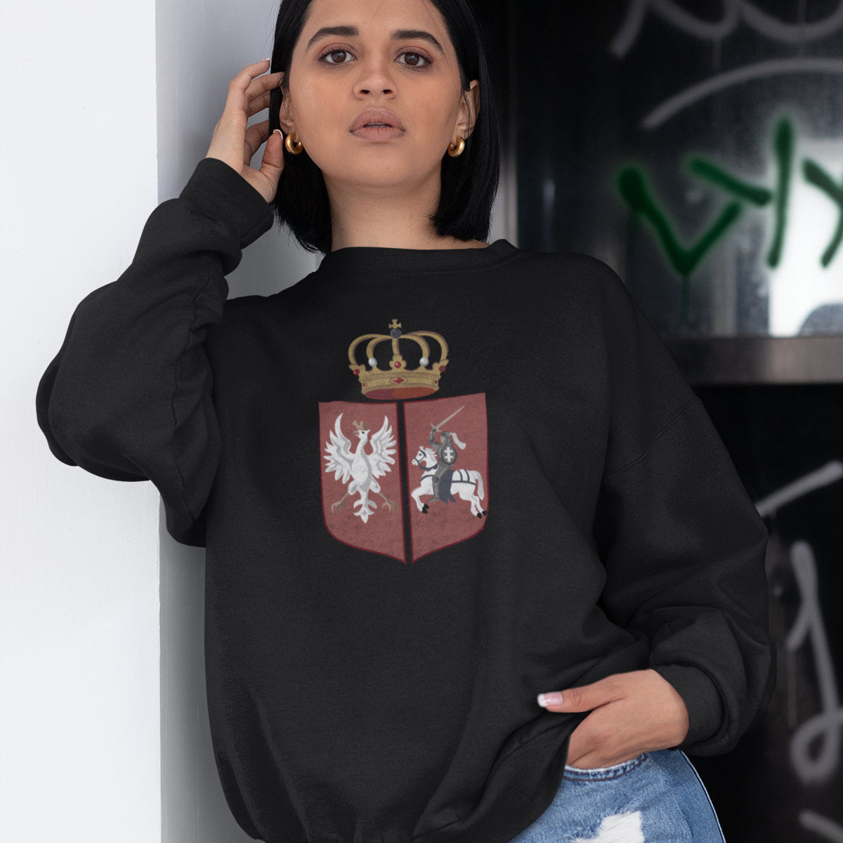 Bluza UNISEX czarna Herb powstańczy