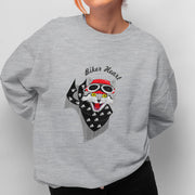 Bluza melanżowa szara Biker heart