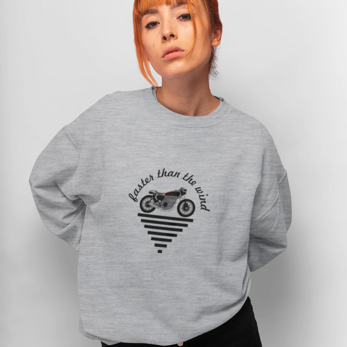 Bluza melanżowa szara Faster than the wind