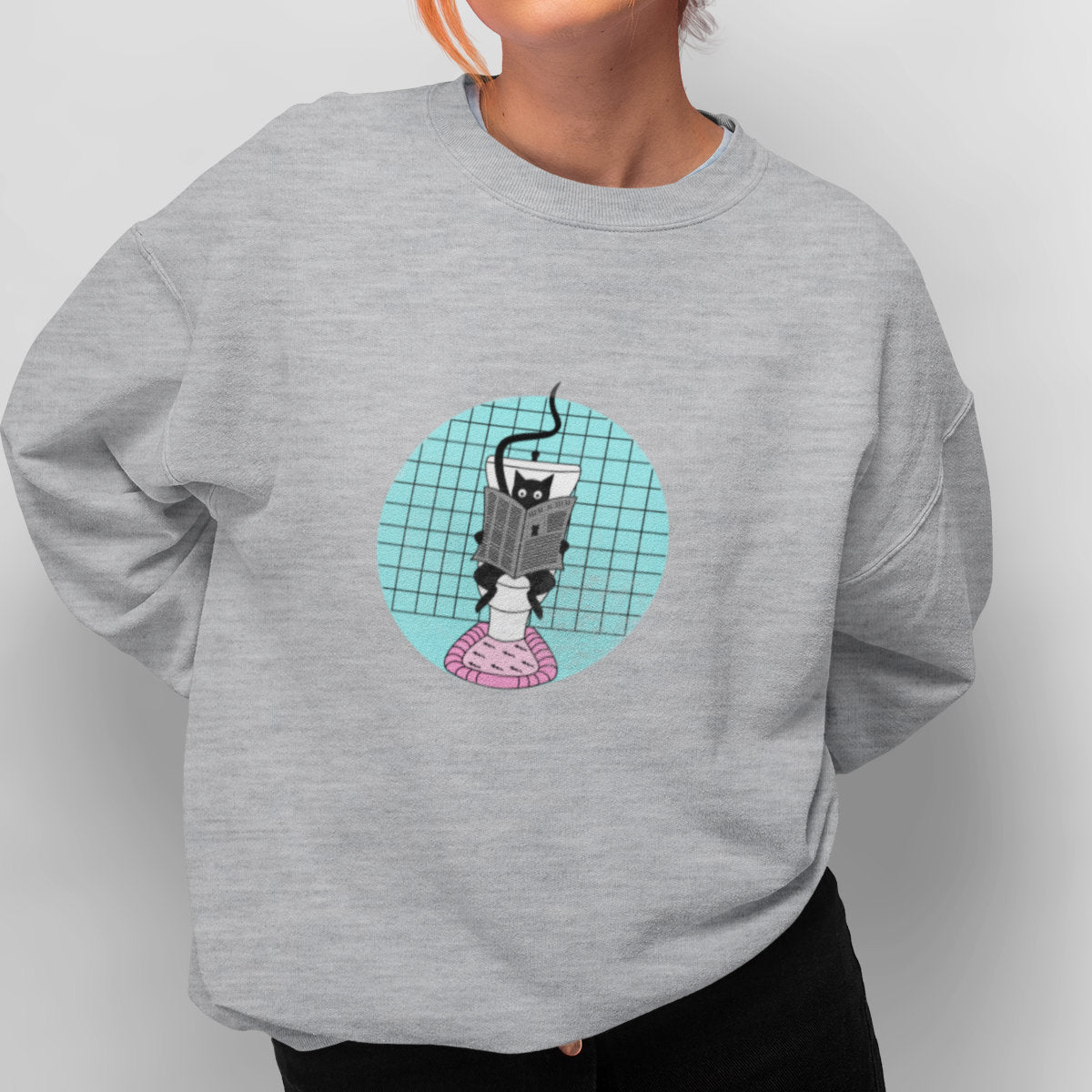 Bluza melanżowa szara Poświęcanie czasu dla siebie