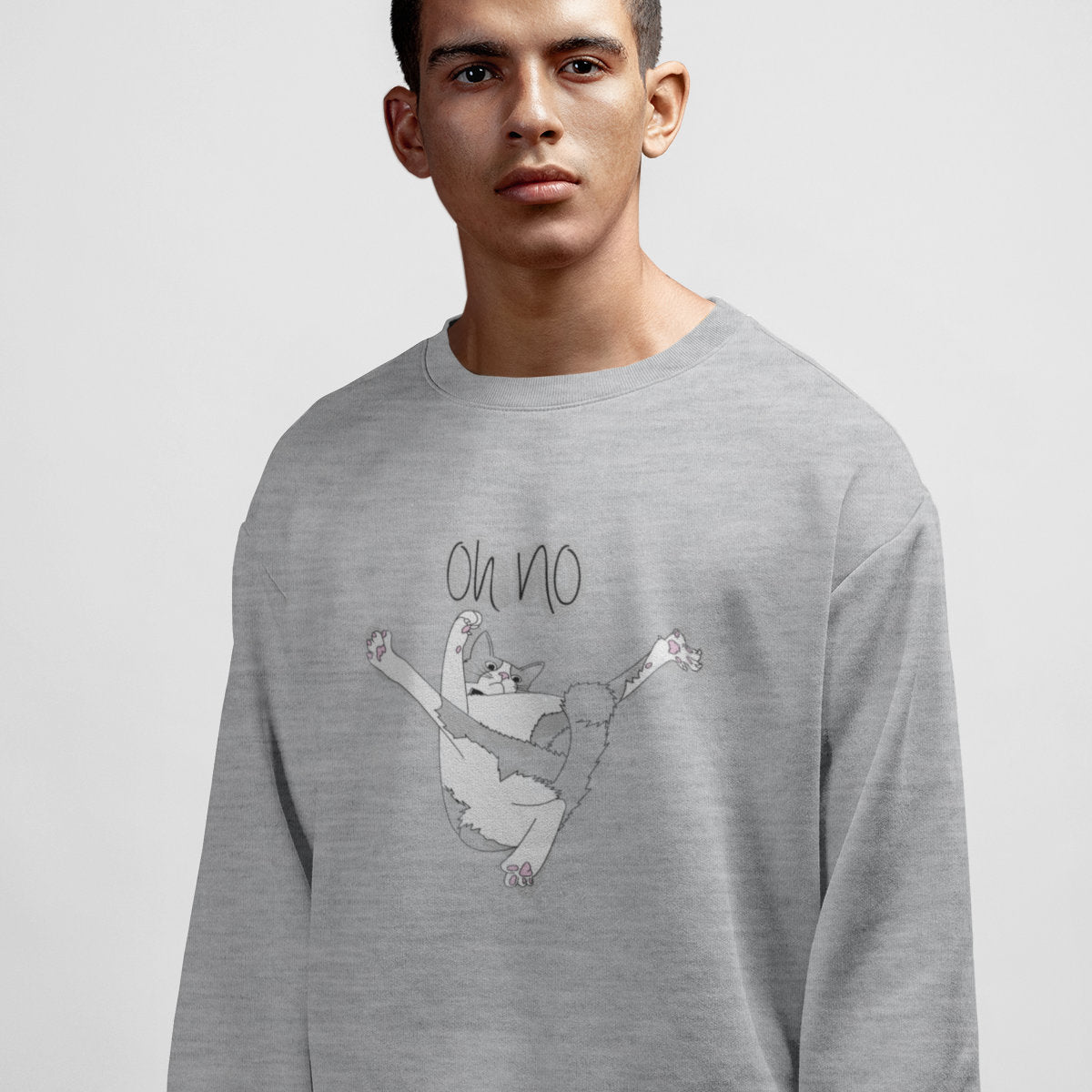 Bluza melanżowa szara Oh no