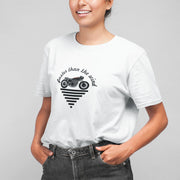 Biała T-shirt Faster than the wind