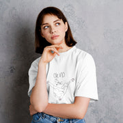 Biały T-shirt Oh no