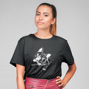 Czarna T-shirt buldog francuski