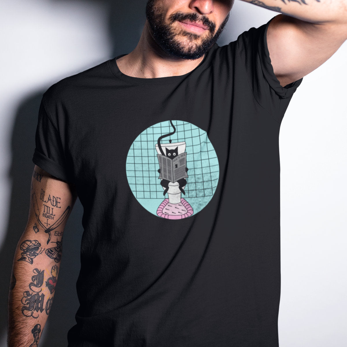 Czarny T-shirt Poświęcenie czasu dla siebie