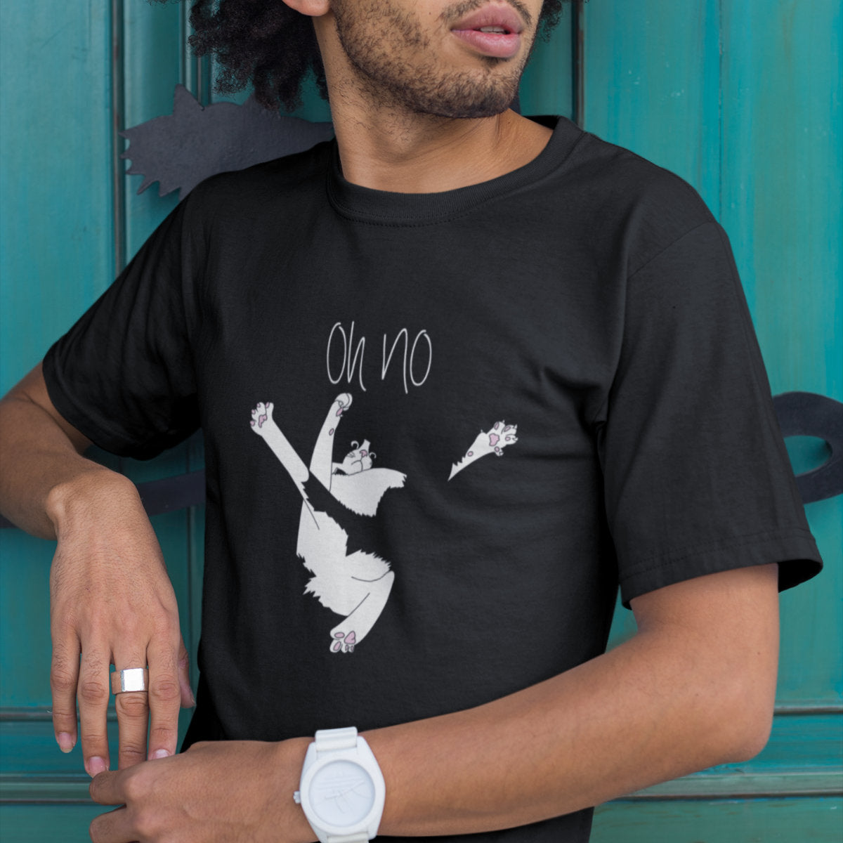 Czarna T-shirt Oh no