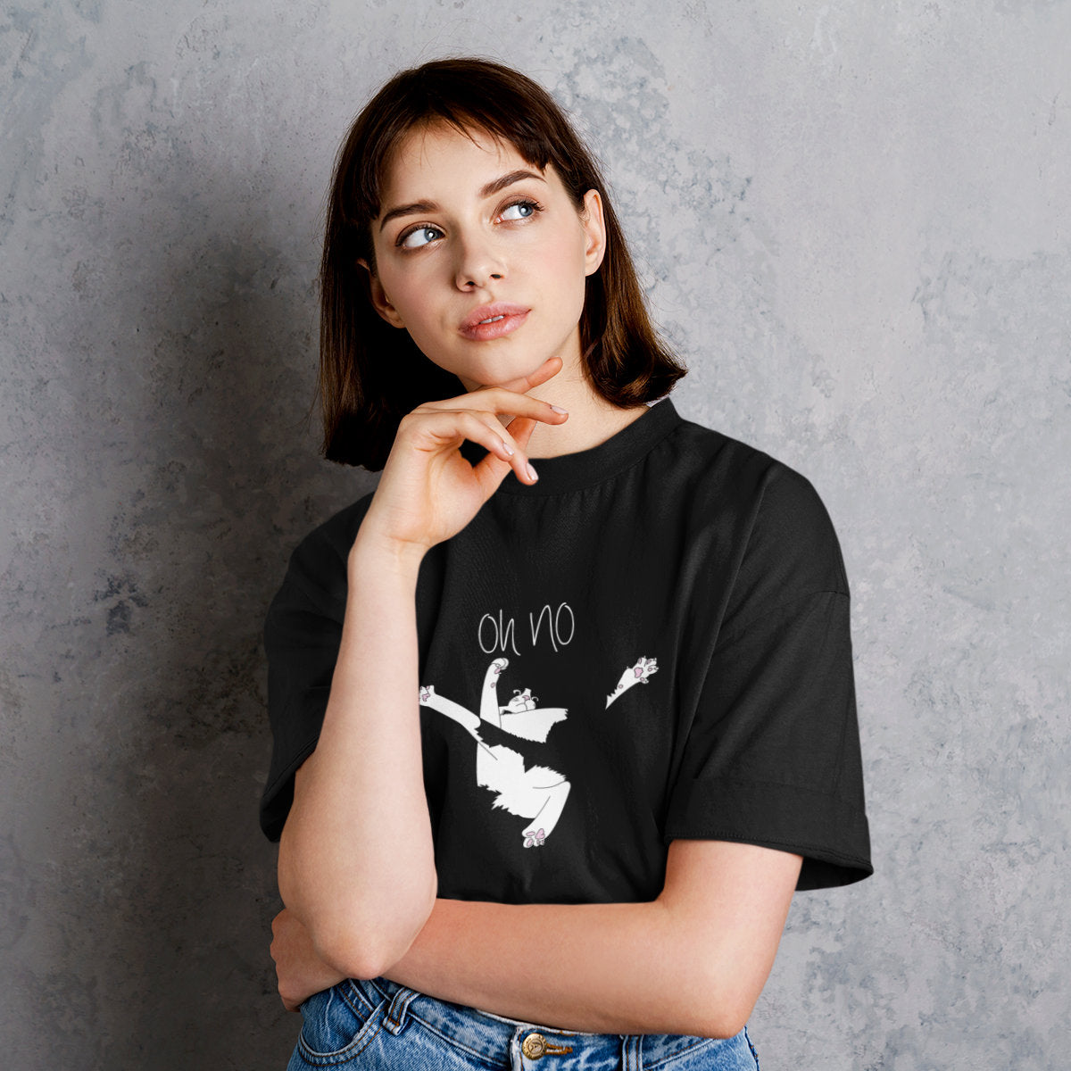 Czarna T-shirt Oh no