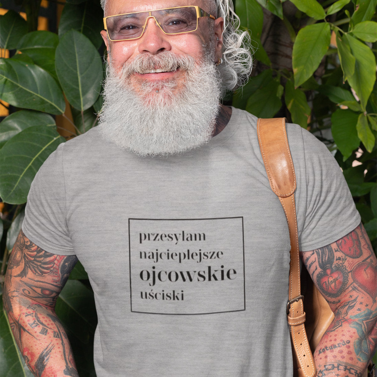 Szary Melanżowy UNISEX T-shirt Ojcowskie uściski