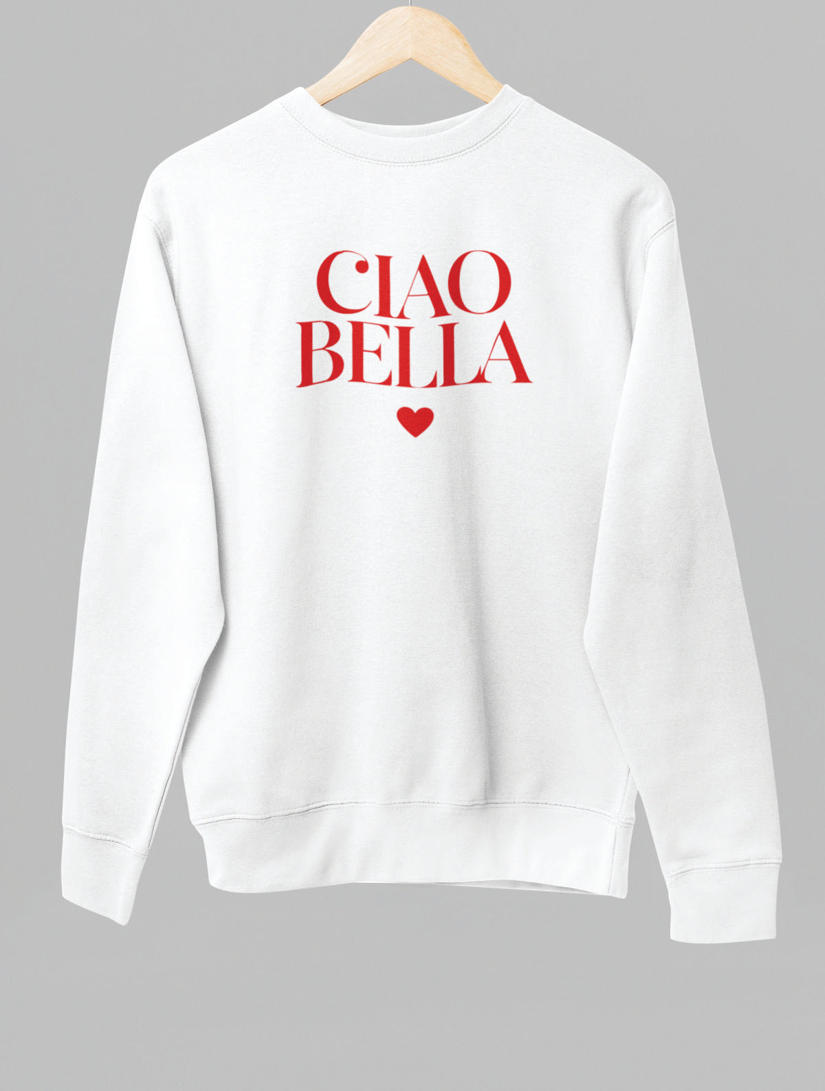 Bluza UNISEX  biała "CIAO BELLA"