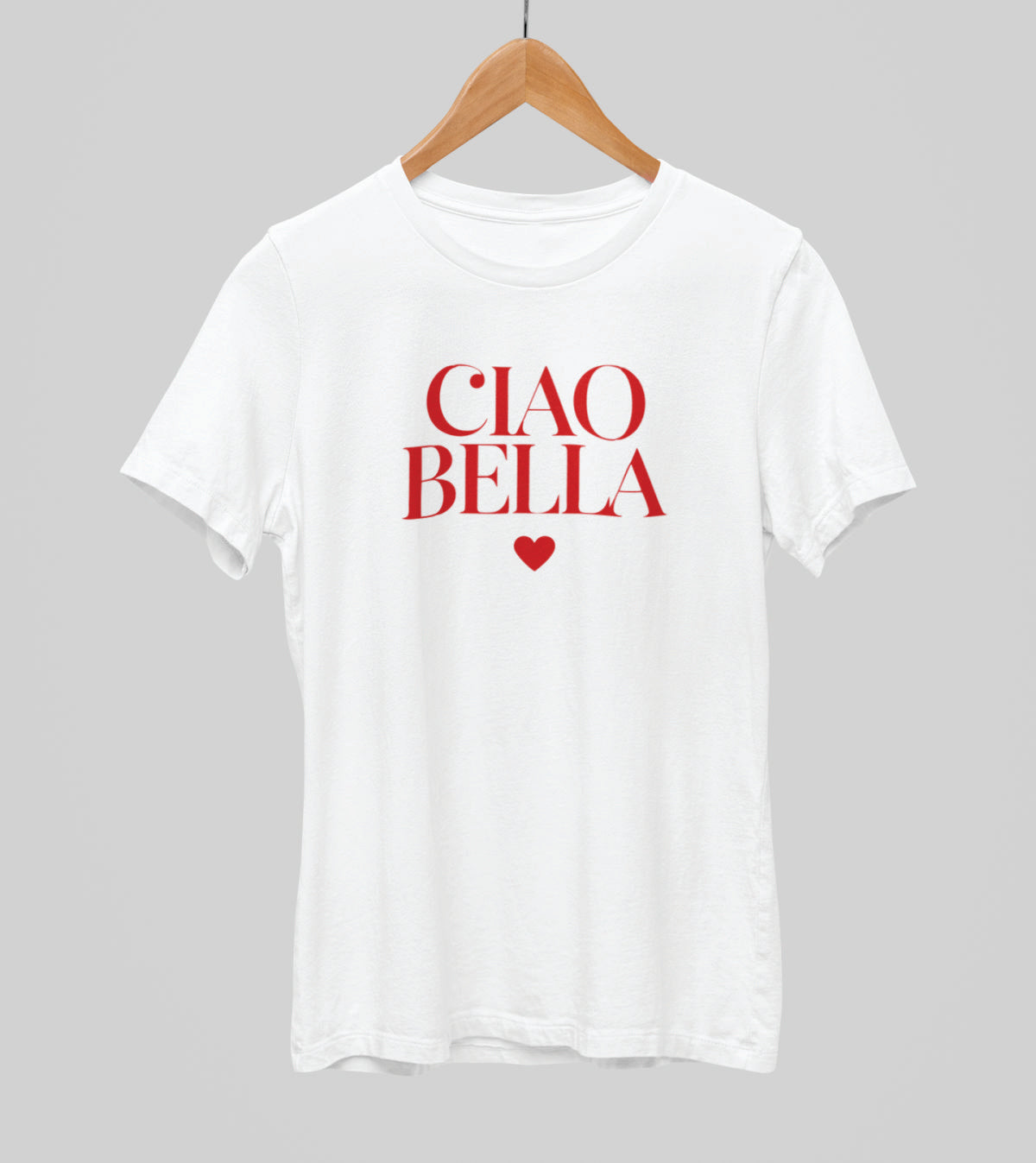 Białe UNISEX koszulka "CIAO BELLA"