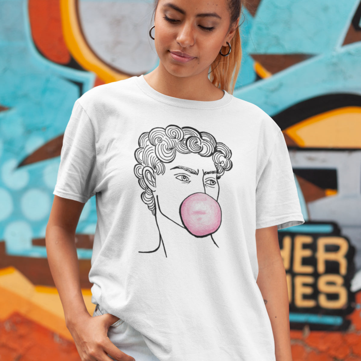 Biały T-shirt David