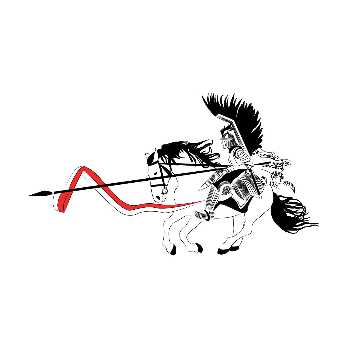 Bluza UNISEX biała Husarz